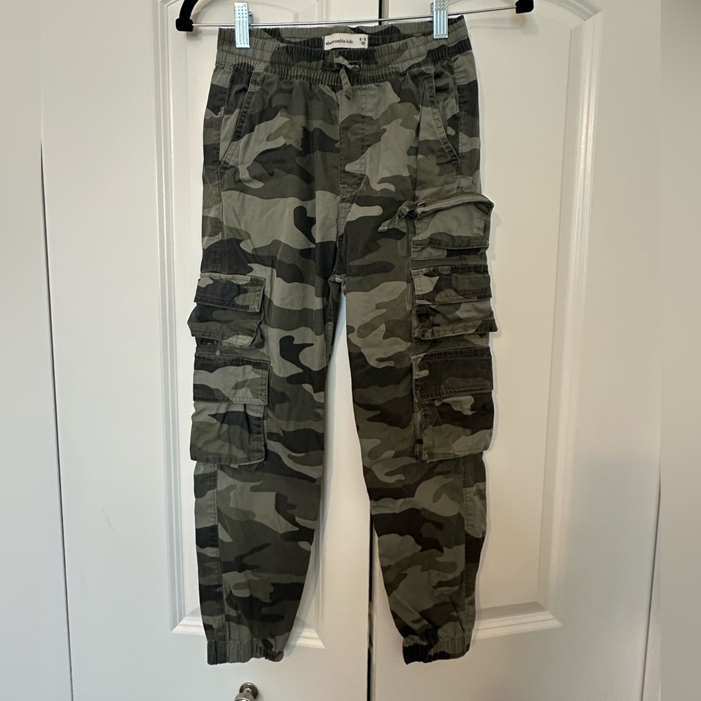 Abercrombie Kids Olive Camouflage Pants